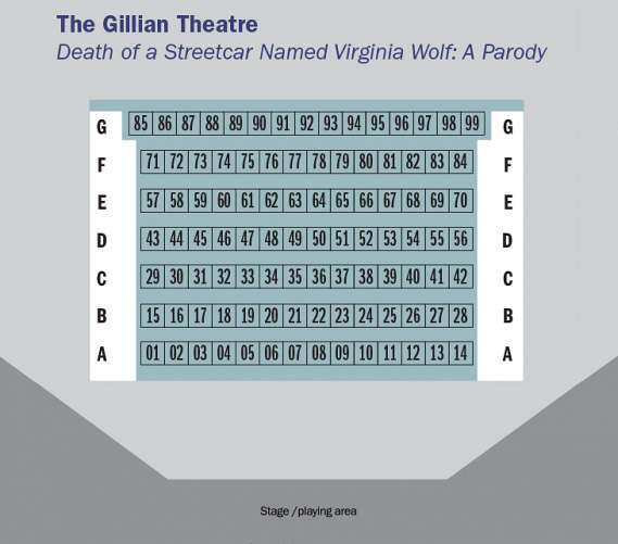 Seating Map for Death of a Streetcar Named Virginia Woolf: A Parody image
