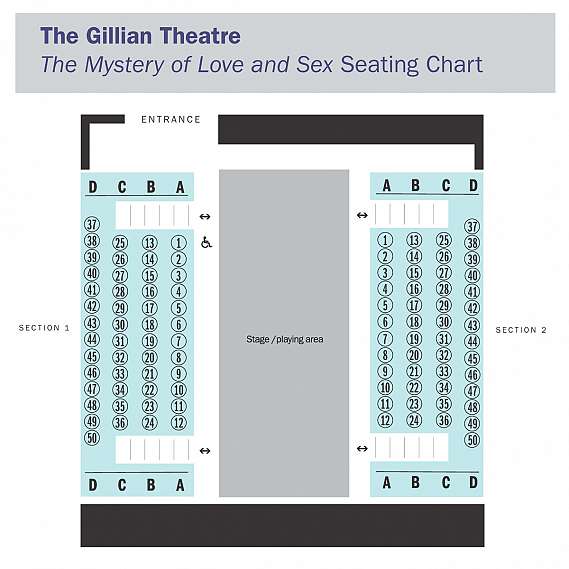 Seating Map for The Mystery of Love & Sex